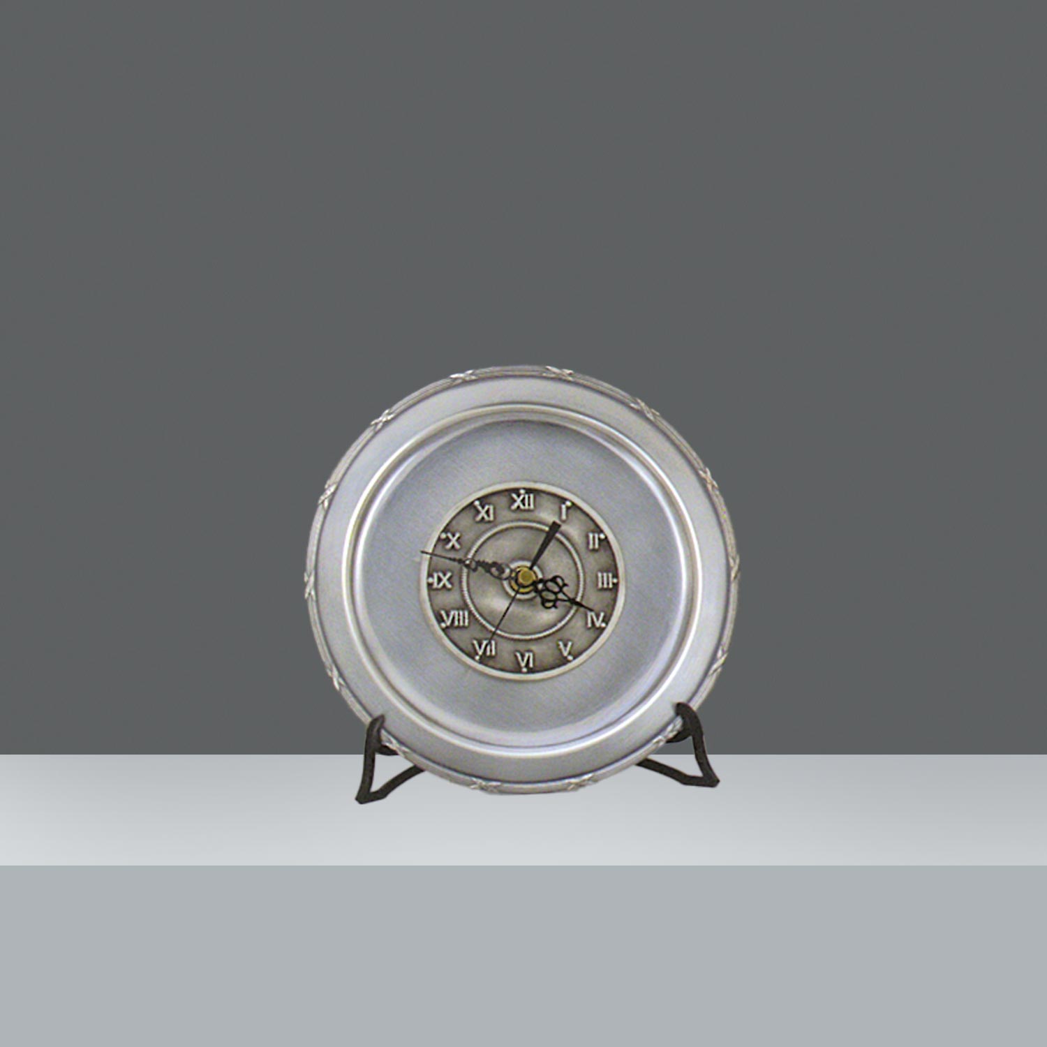 PLATO CON RELOJ OLD SILVER Nº2 ø20cm - OLD SILVER