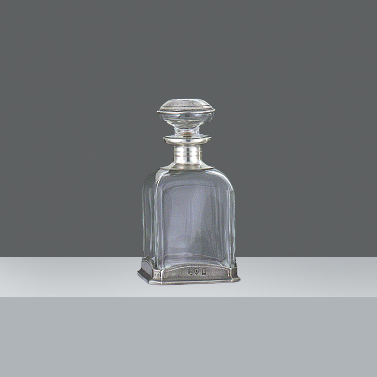 BOTELLON VIDRIO Y PELTRE 22CM