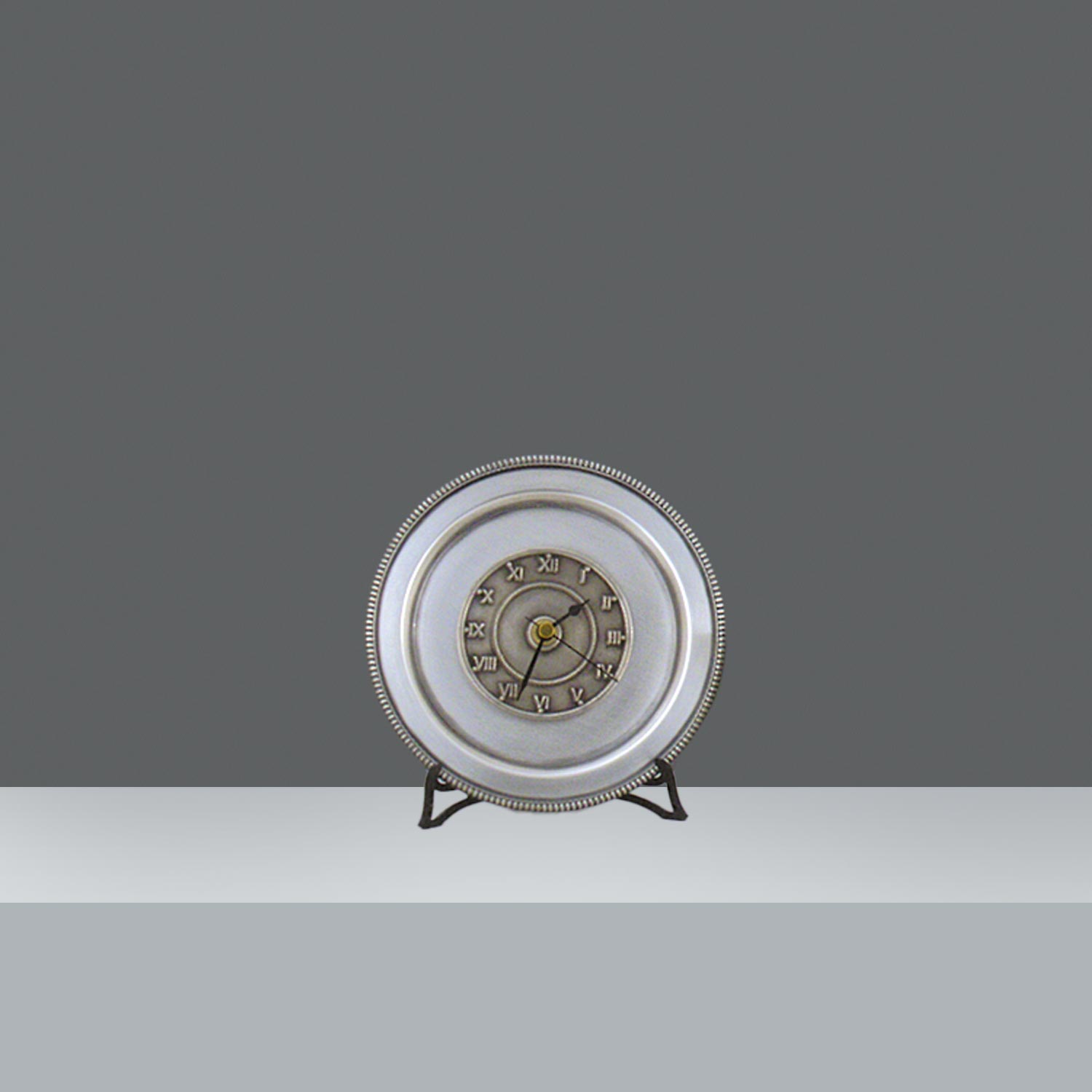 PLATO C/RELOJ OLD SILVER Nº1 ø16cm - OLD SILVER