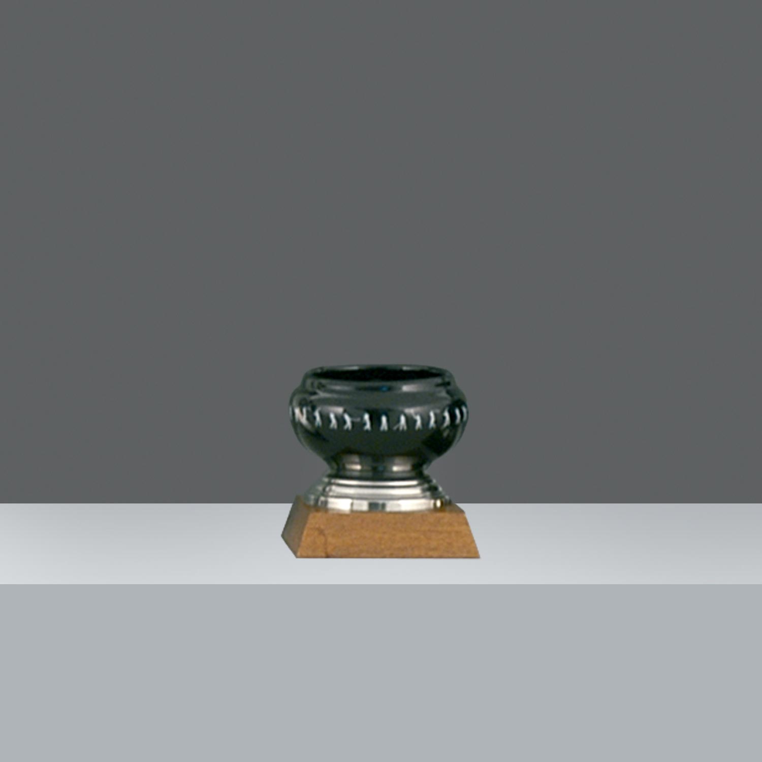 COPON CERAMICA PIE BAJO NEGRA Nº 1 h.8.5cm