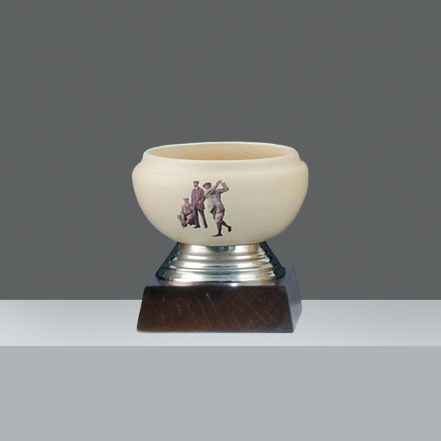 COPON JUGADORES ANTIGUOS CERAMICA PIE BAJO Nº4 h. 13.5 cm