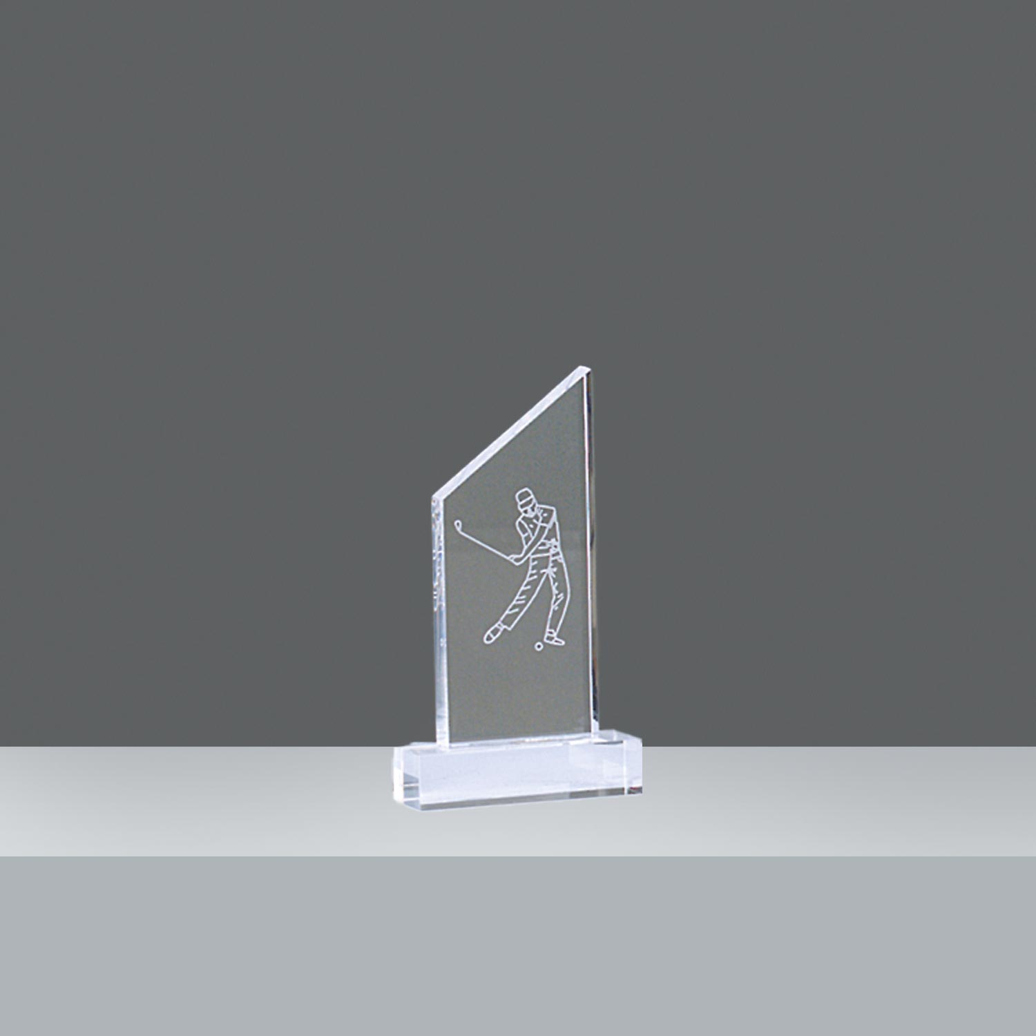 ACRILICO OBLICUO  Nro 2 CON GOLFISTA  h. 22 cm