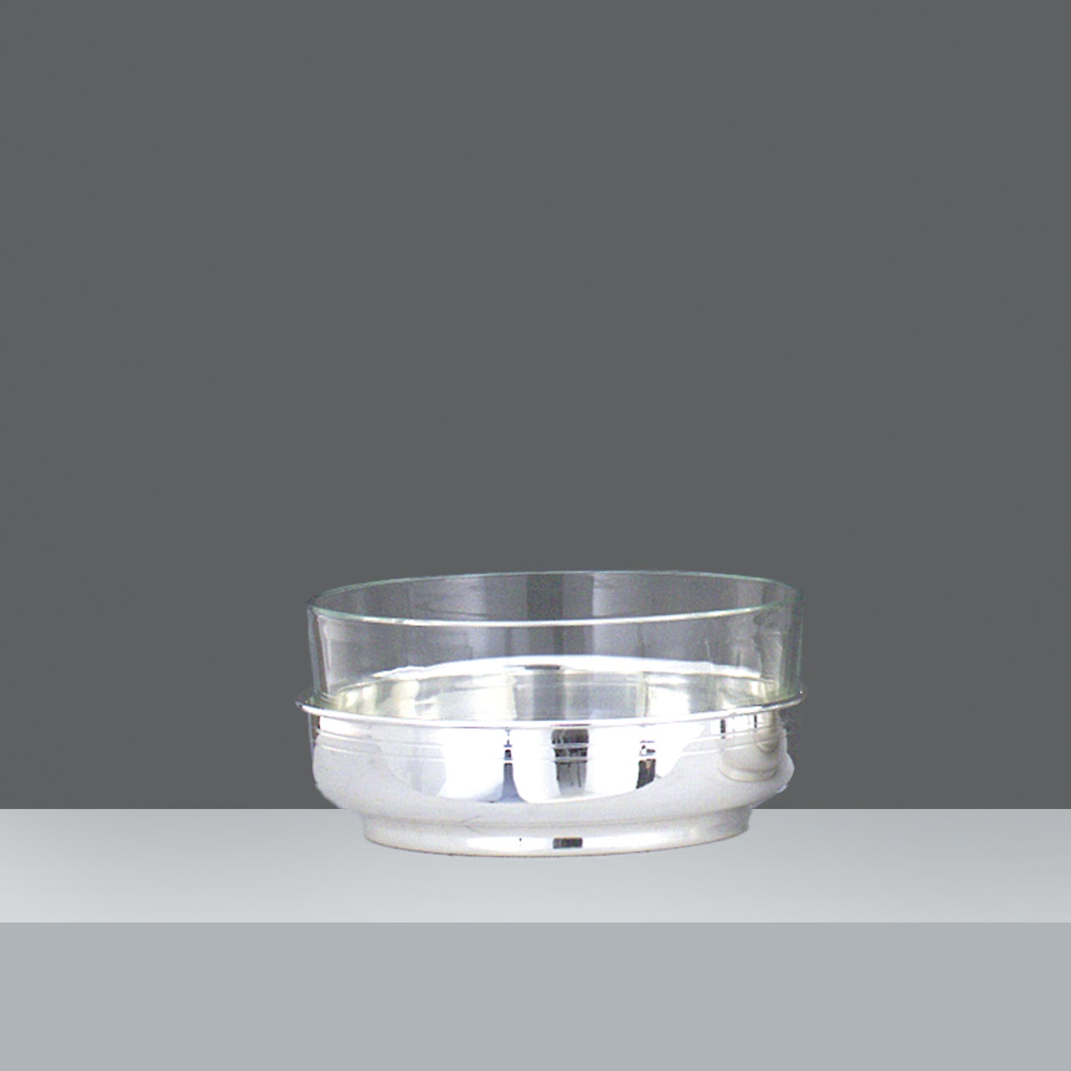ENSALADERA VIDRIO Y METAL Nº4  diam. 23cm