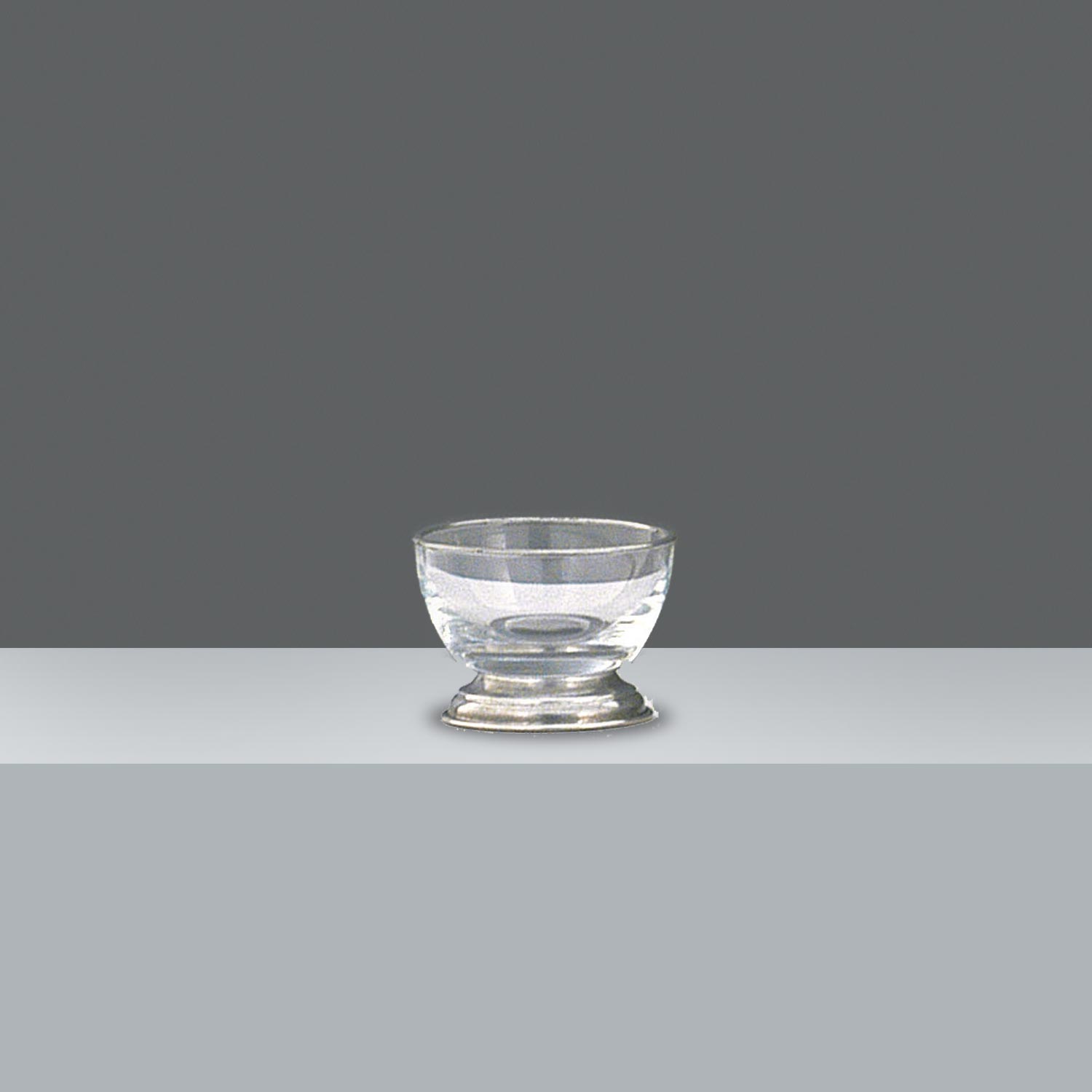 ENSALADERA 2000 VIDRIO C/PIE DE PELTRE CON ARO diam. 11cm