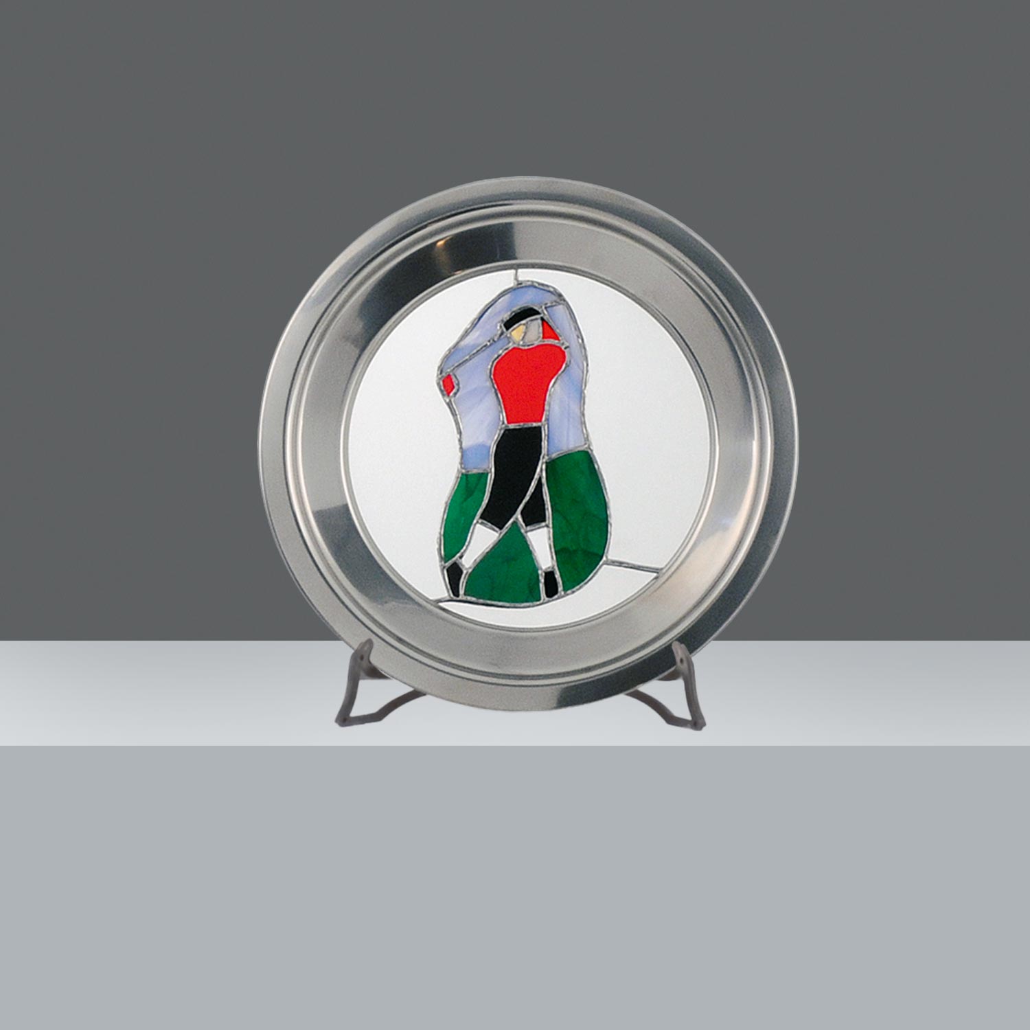 PLATO METAL COMBINADO CON VITRAUX Nº3