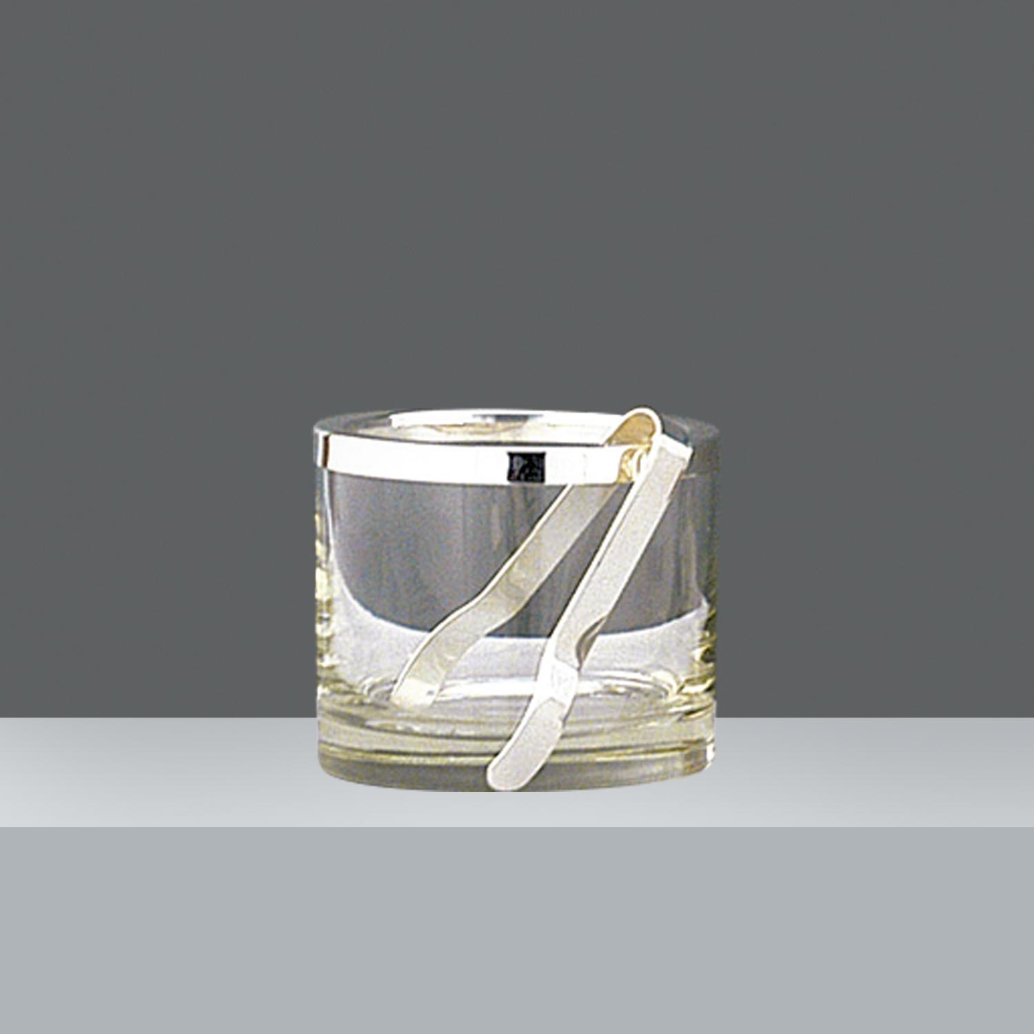 BALDE HIELO ARO METAL h. 12 cm