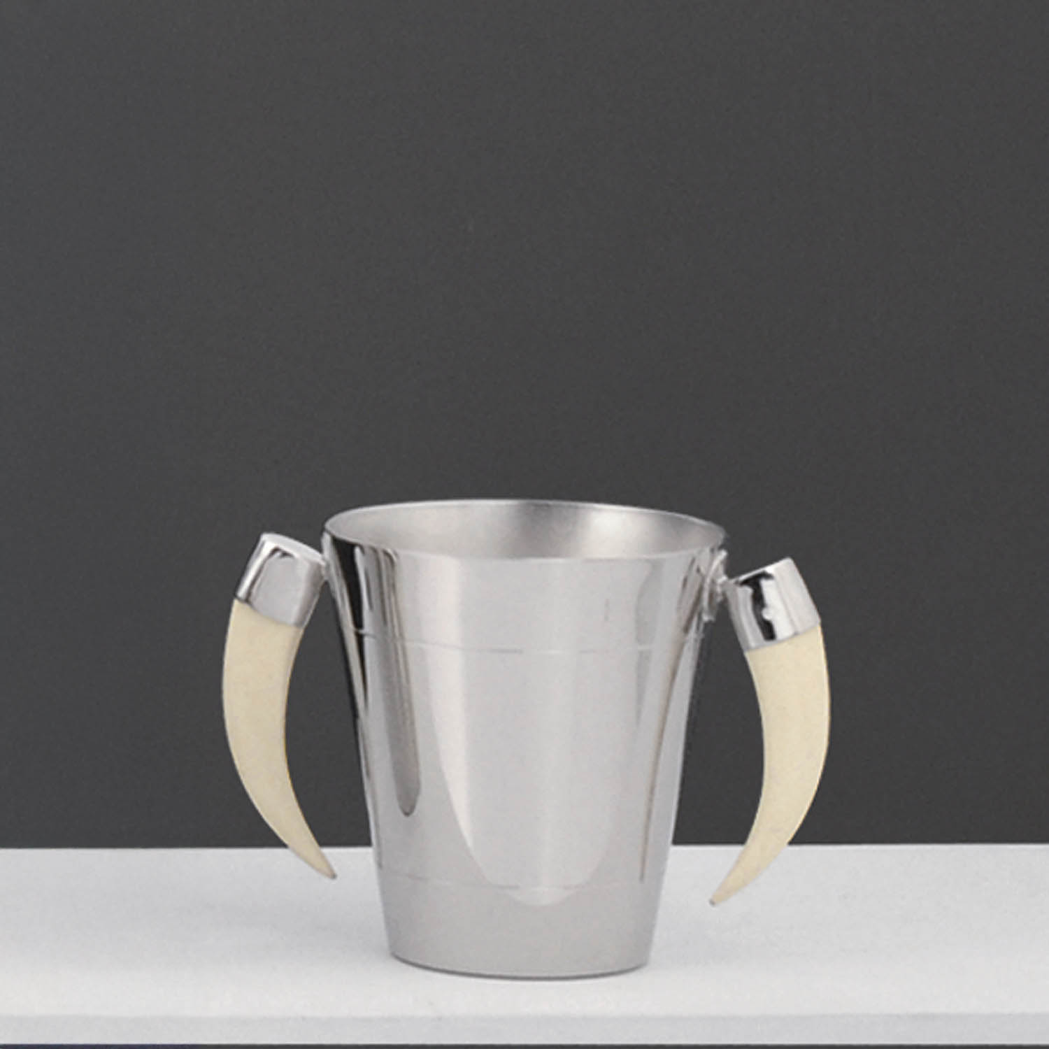 VASO DE HIELO Nº3 CON CUERNO BLANCO h.12.5cm