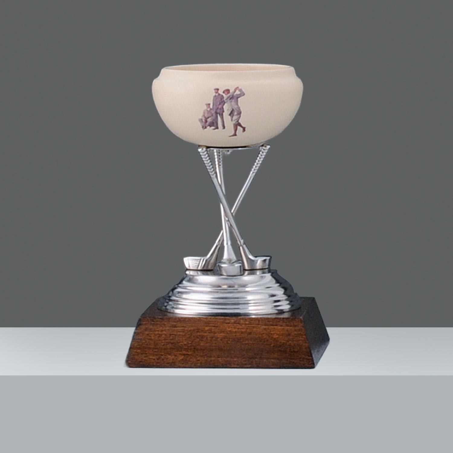 COPON JUGADORES ANTIGUOS CERAMICA PIE 3 PALOS Nº3 h. 27 cm