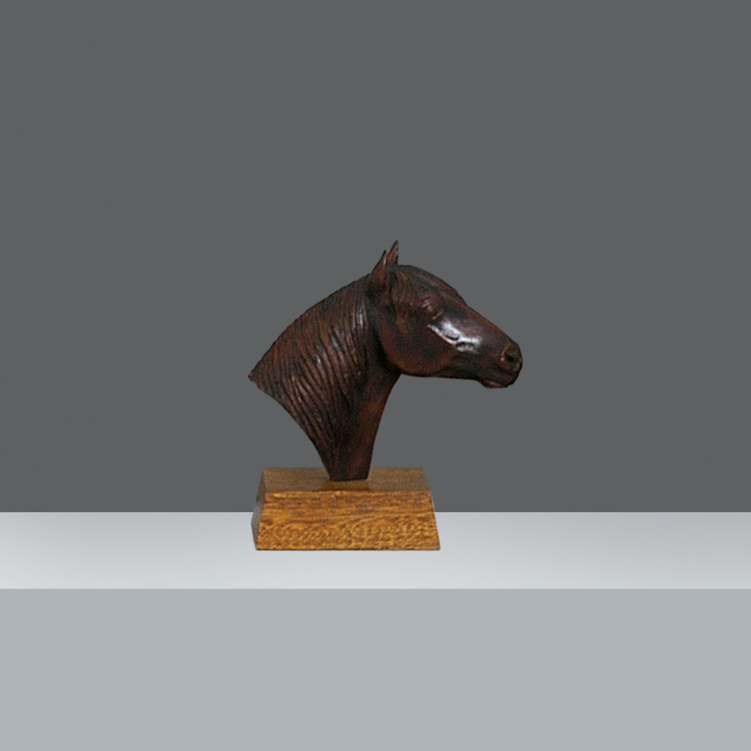 ESTATUILLA CABEZA CABALLO GRANDE h. 18 cm