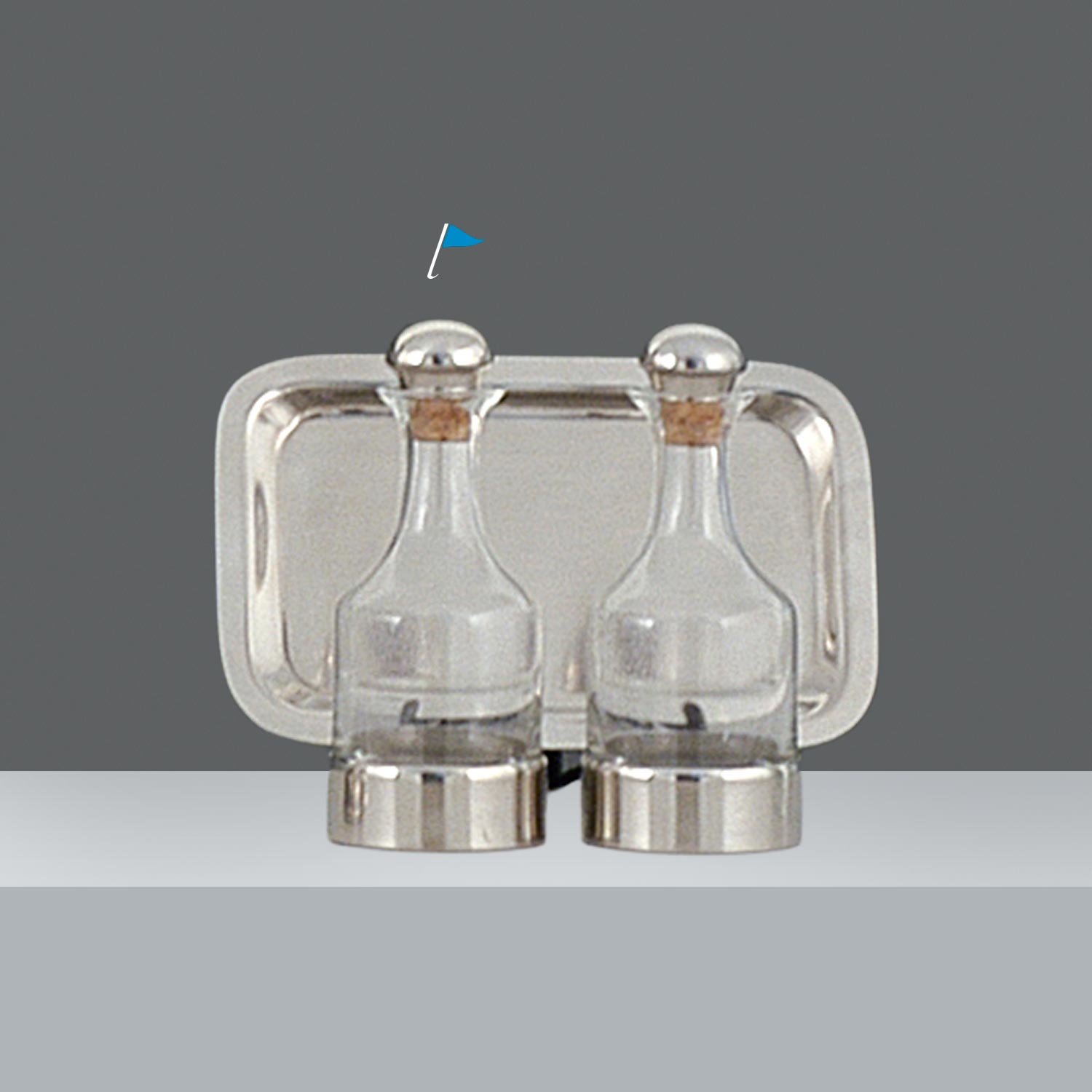 ACEITERO VIDRIO Y PELTRE h.16cm