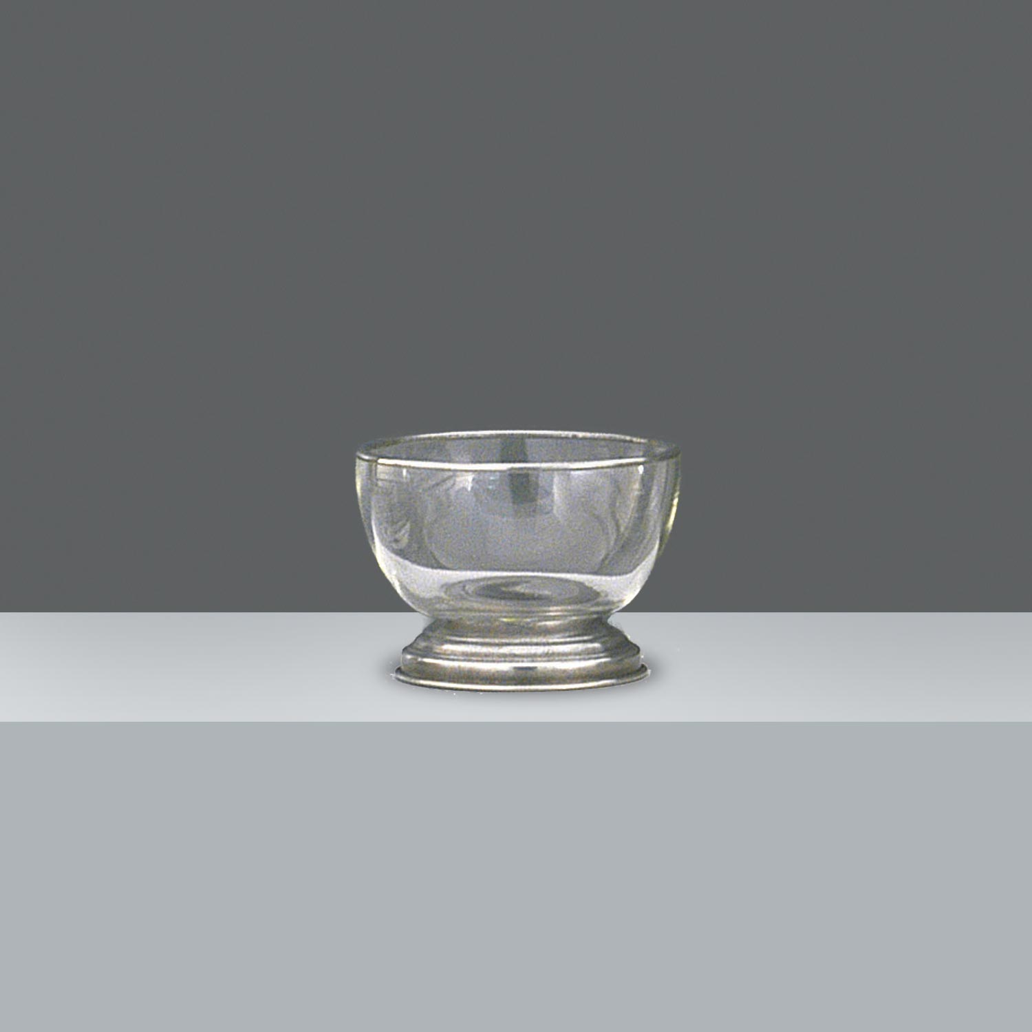 ENSALADERA 2000 VIDRIO C/PIE DE PELTRE CON ARO diam. 16cm