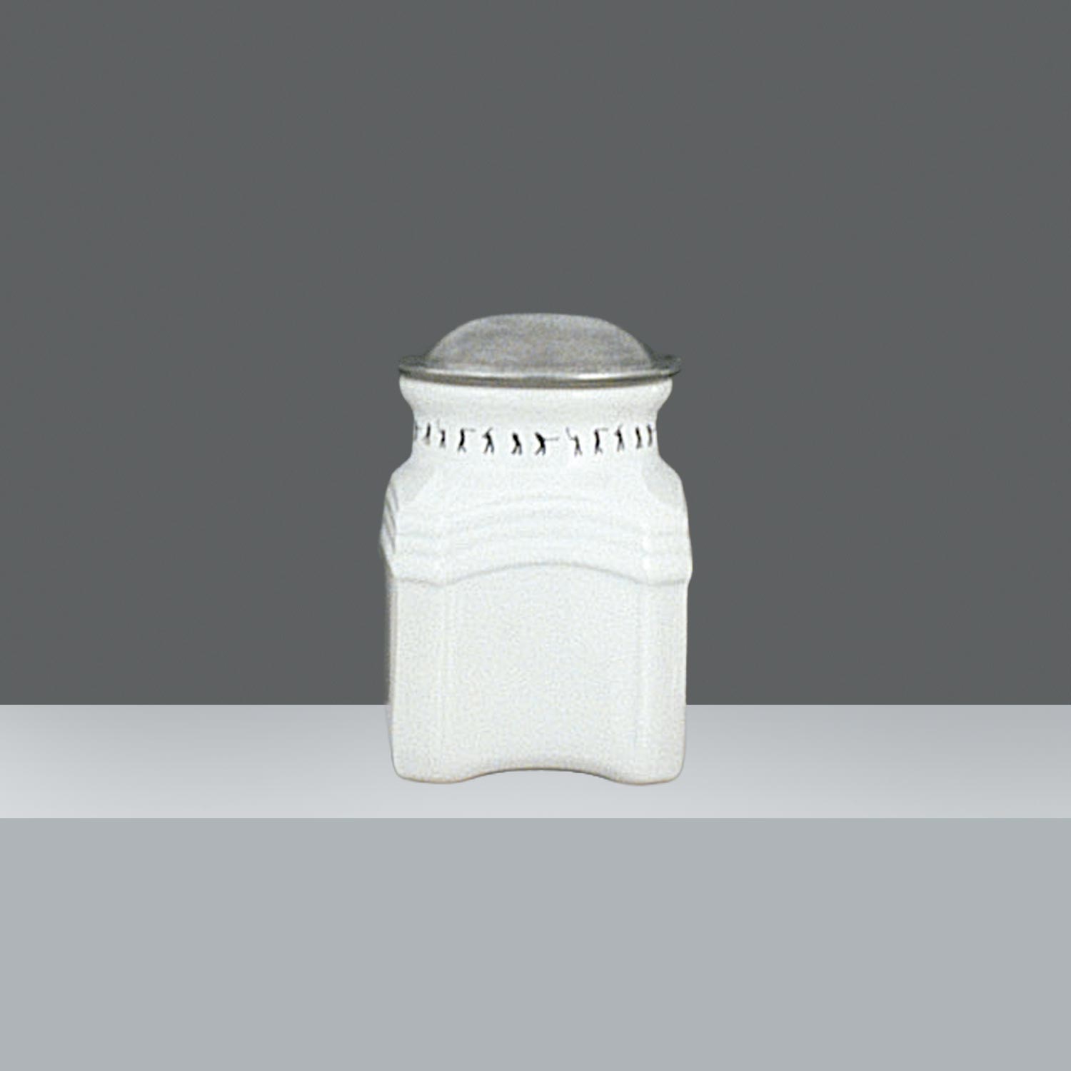 FRASCO CUADRADO CERAMICA GRANDE   h. 15 cm