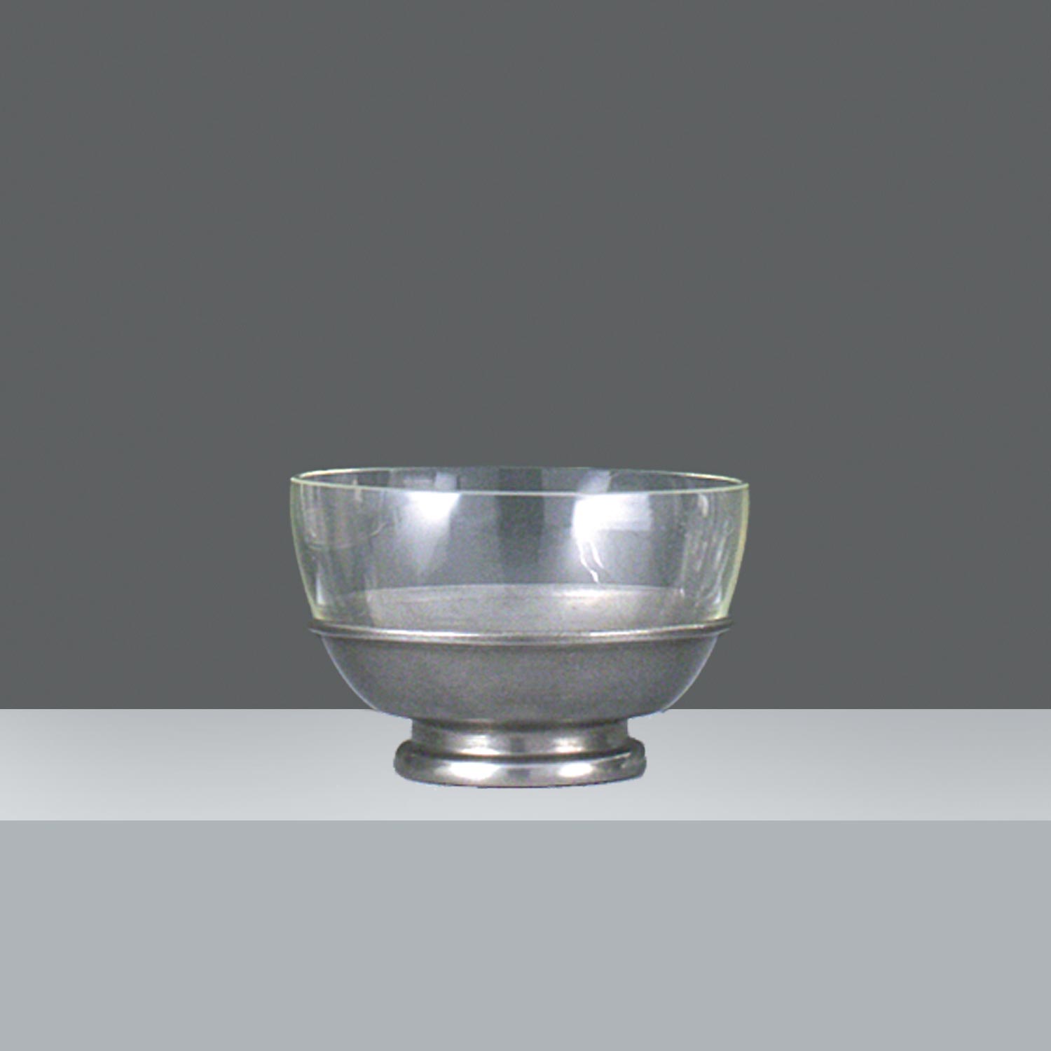 CENTRO C/PIE METALICO h.11 ø 16cm - OLD SILVER