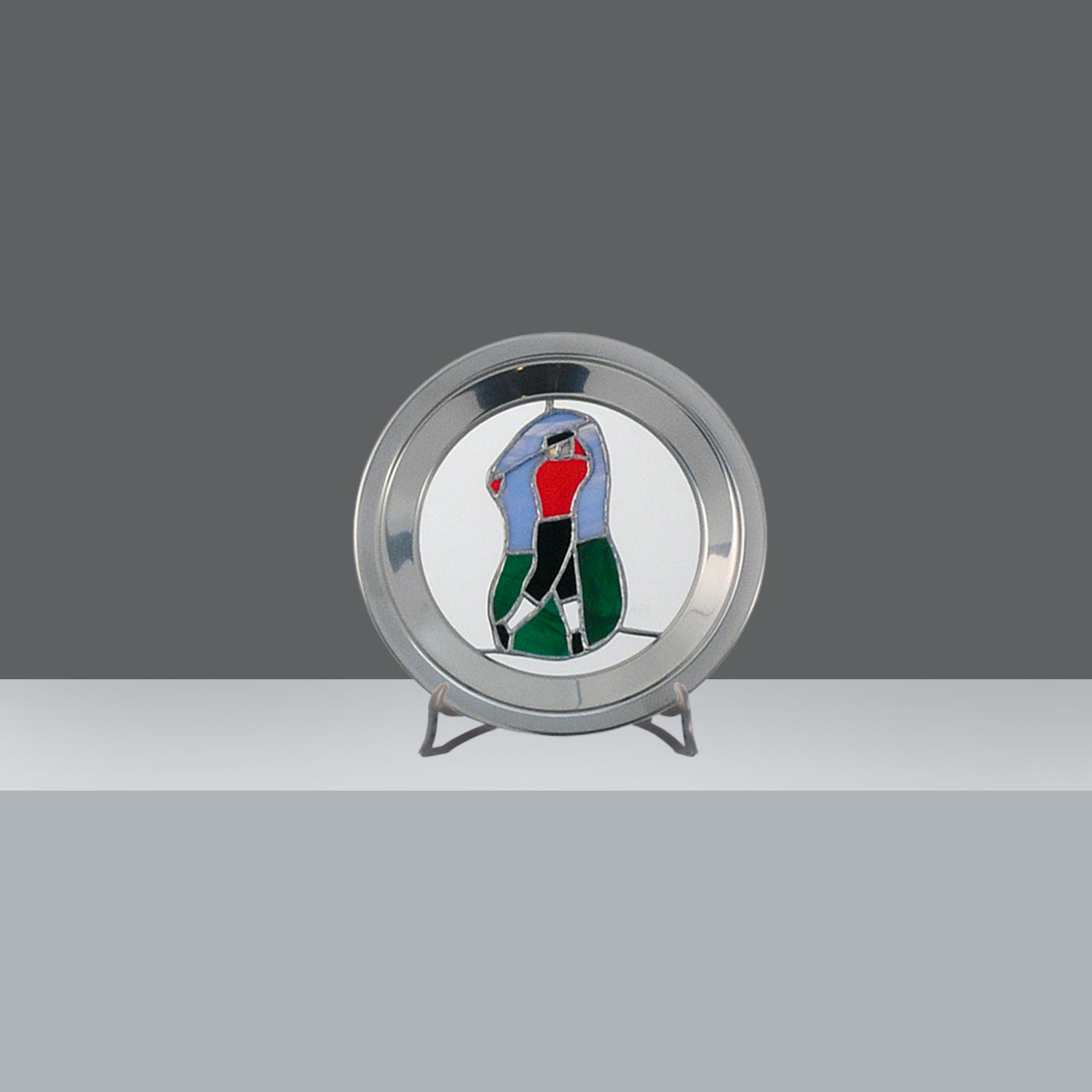PLATO METAL COMBINADO CON VITRAUX Nº1