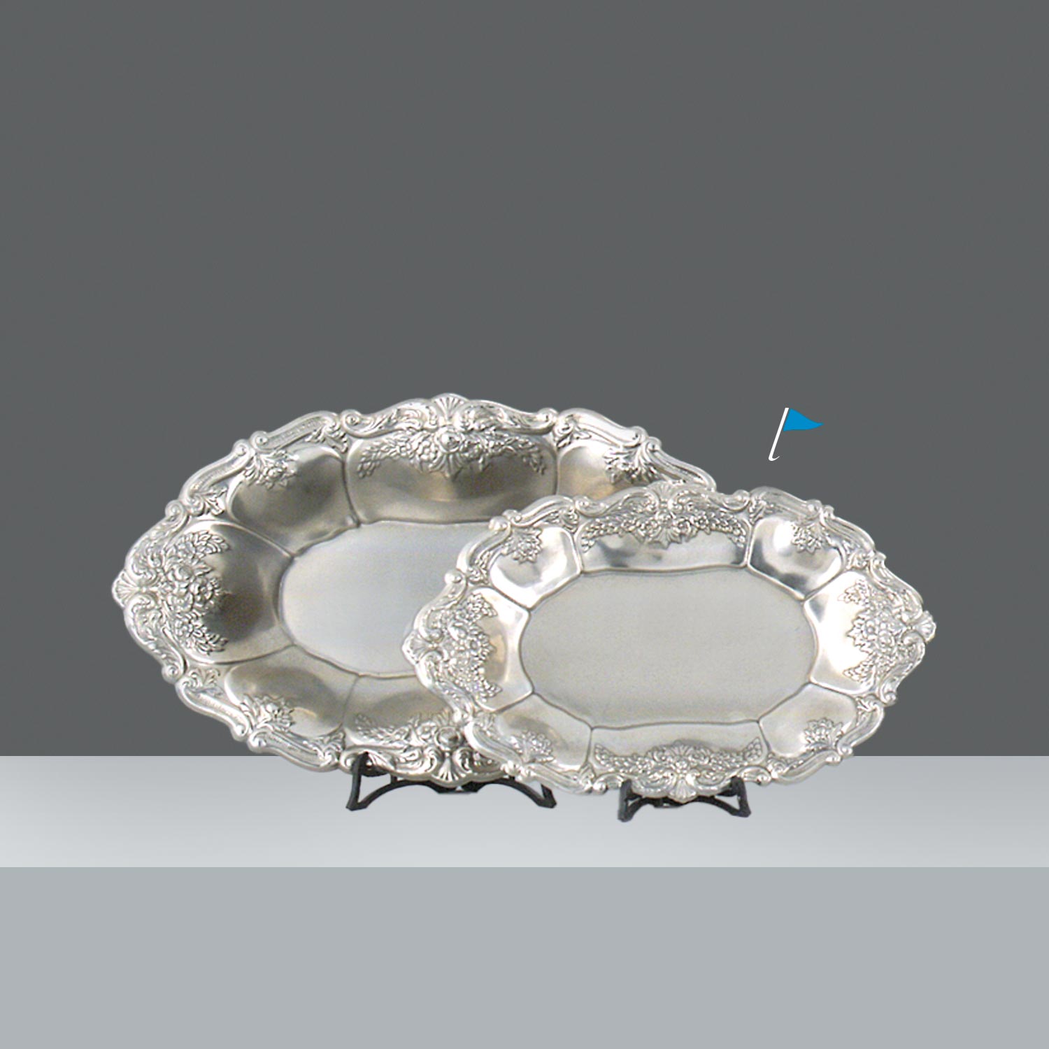 BANDEJA PORTA LAPICES 26x16 - OLD SILVER