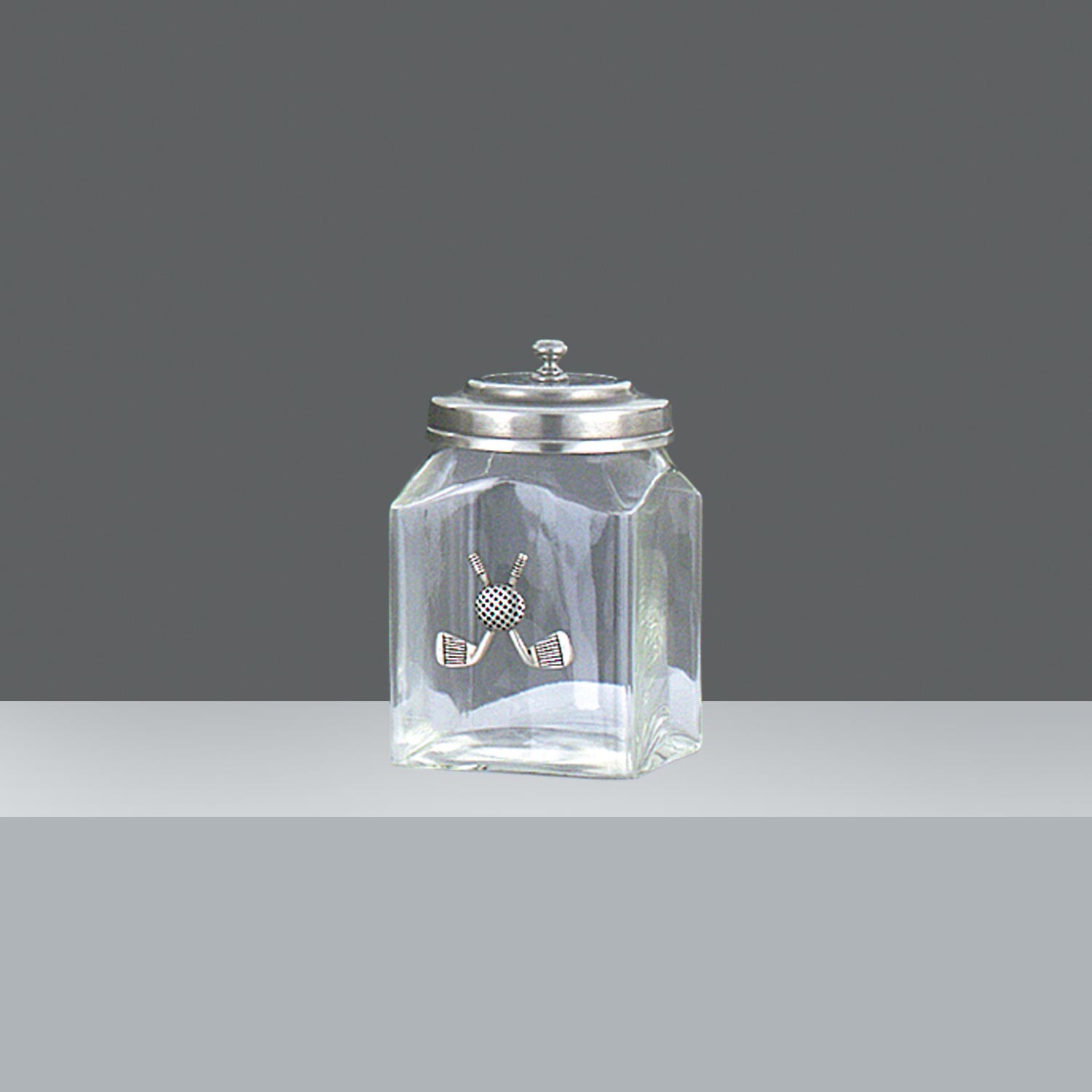 FRASCO CUADRADO C/TAPA PELTRE 15 cm