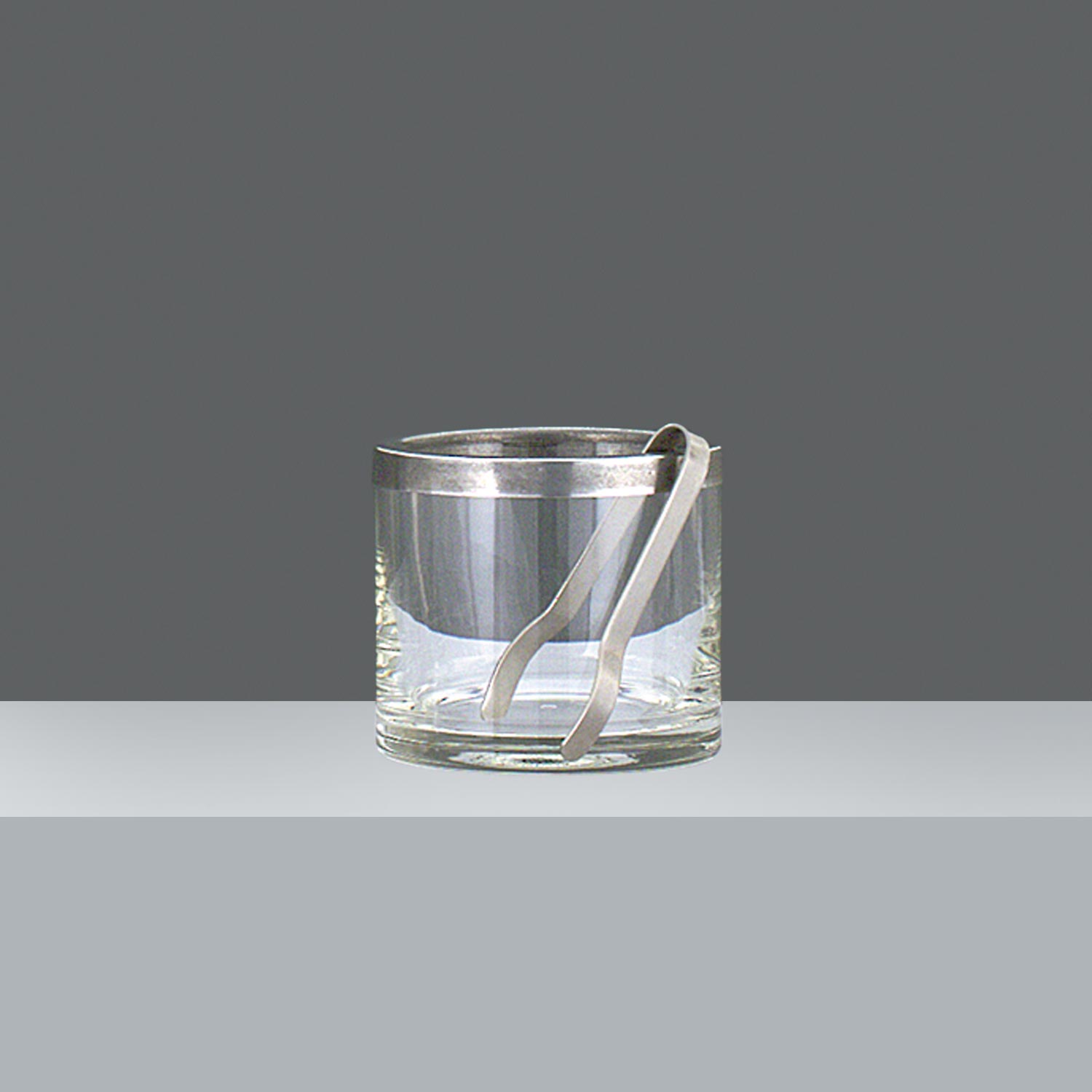 BALDE HIELO C/ARO PELTRE C/PINZA  h. 12 cm