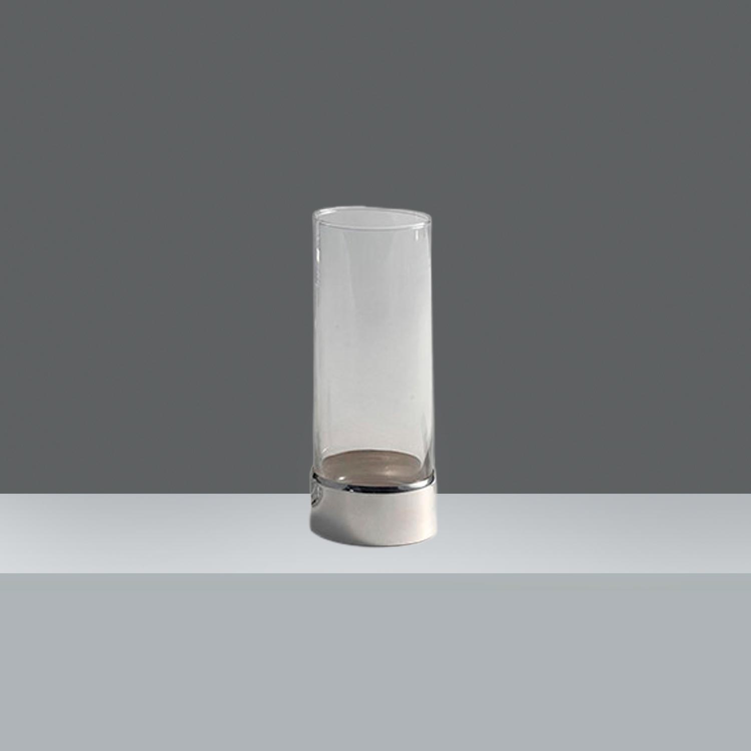 VASO TRAGO LARGO C/BASE PLAT.h.17.6cm