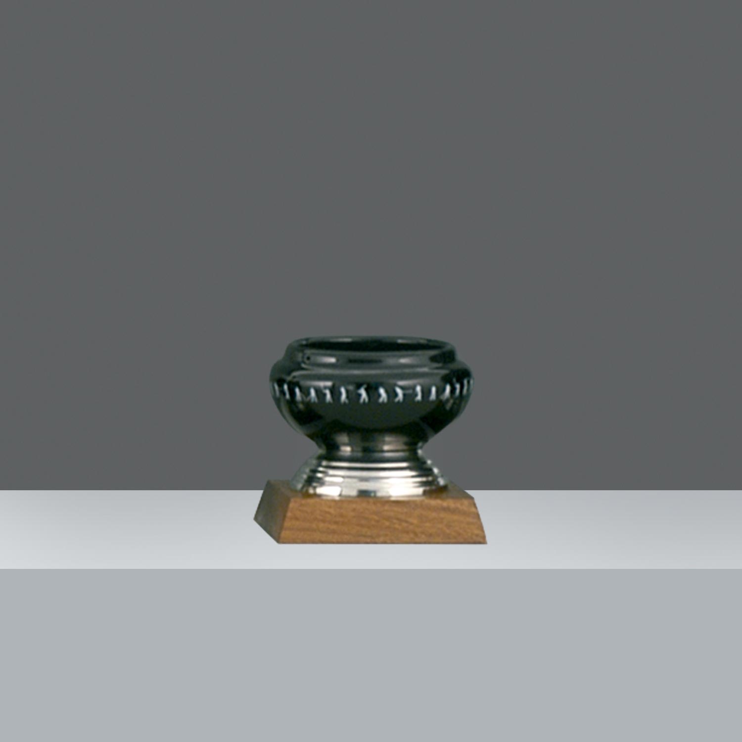 COPON CERAMICA PIE BAJO NEGRA Nº 2 h.10cm