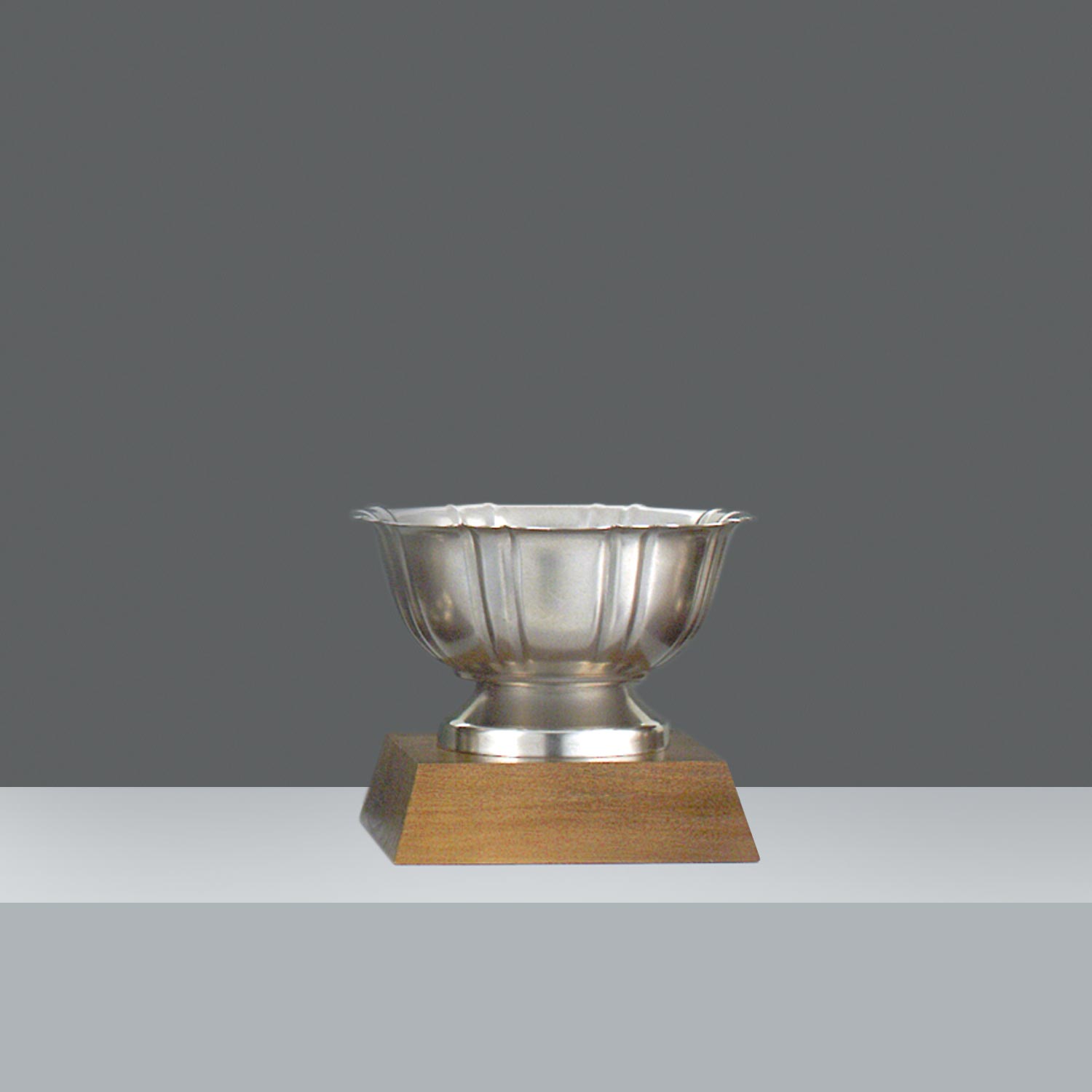 BOWLS CHIP.GAJOS C/BASE h.16 ø19.5cm - OLD SILVER
