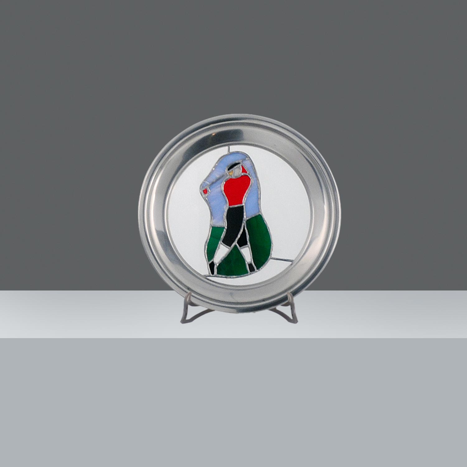 PLATO METAL COMBINADO CON VITRAUX Nº2