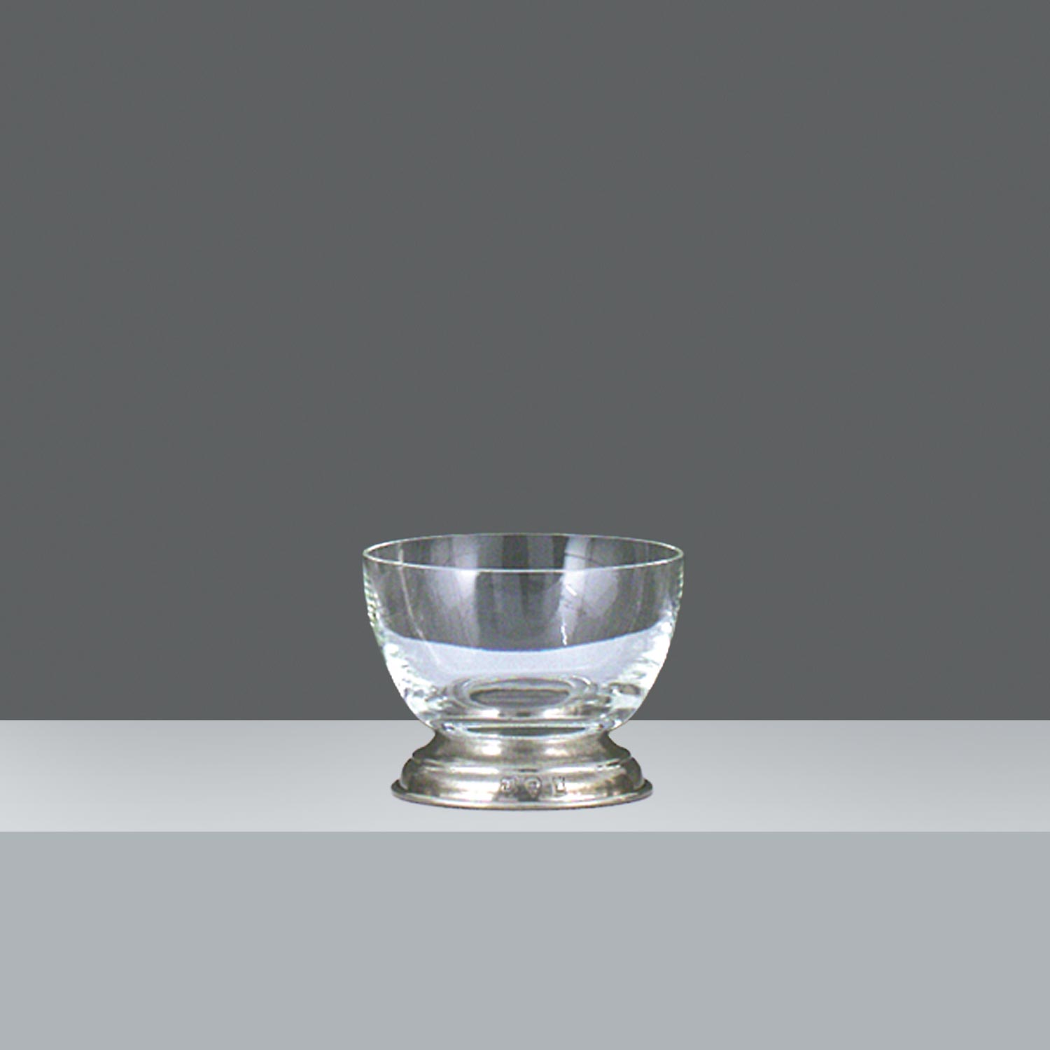 ENSALADERA 2000 VIDRIO C/PIE DE PELTRE  diam. 11 cm