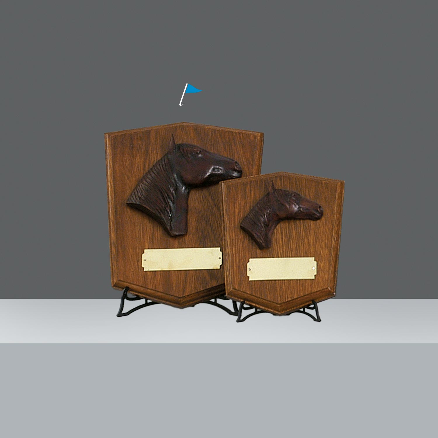 PLAQUETA APLIQUE CABEZA CABALLO GRANDE h. 25 cm