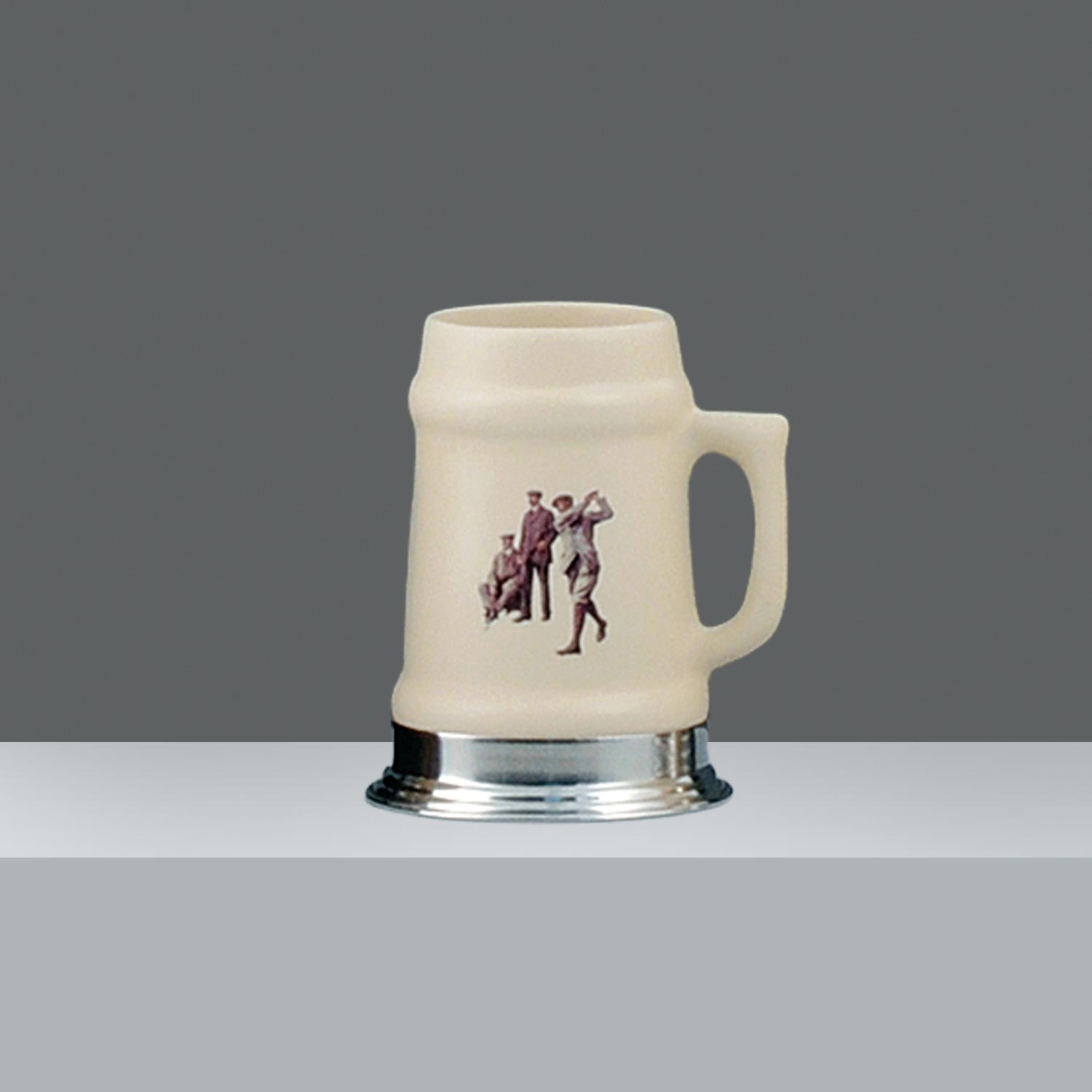 JARRO CERVEZA CERAMICA JUGADORES ANTIGUOS h. 15 cm