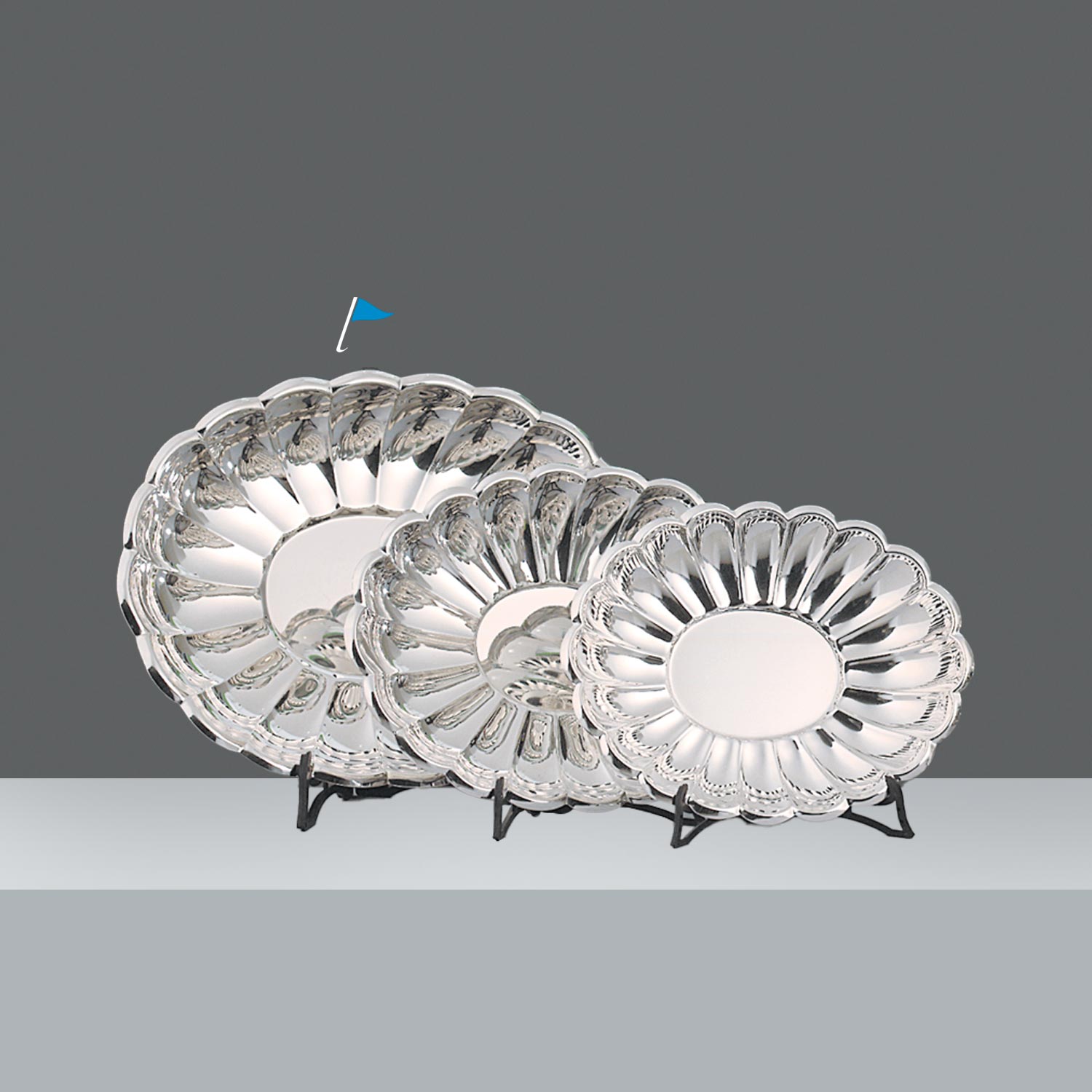 FUENTE OVAL CINCELADA 38x29cm