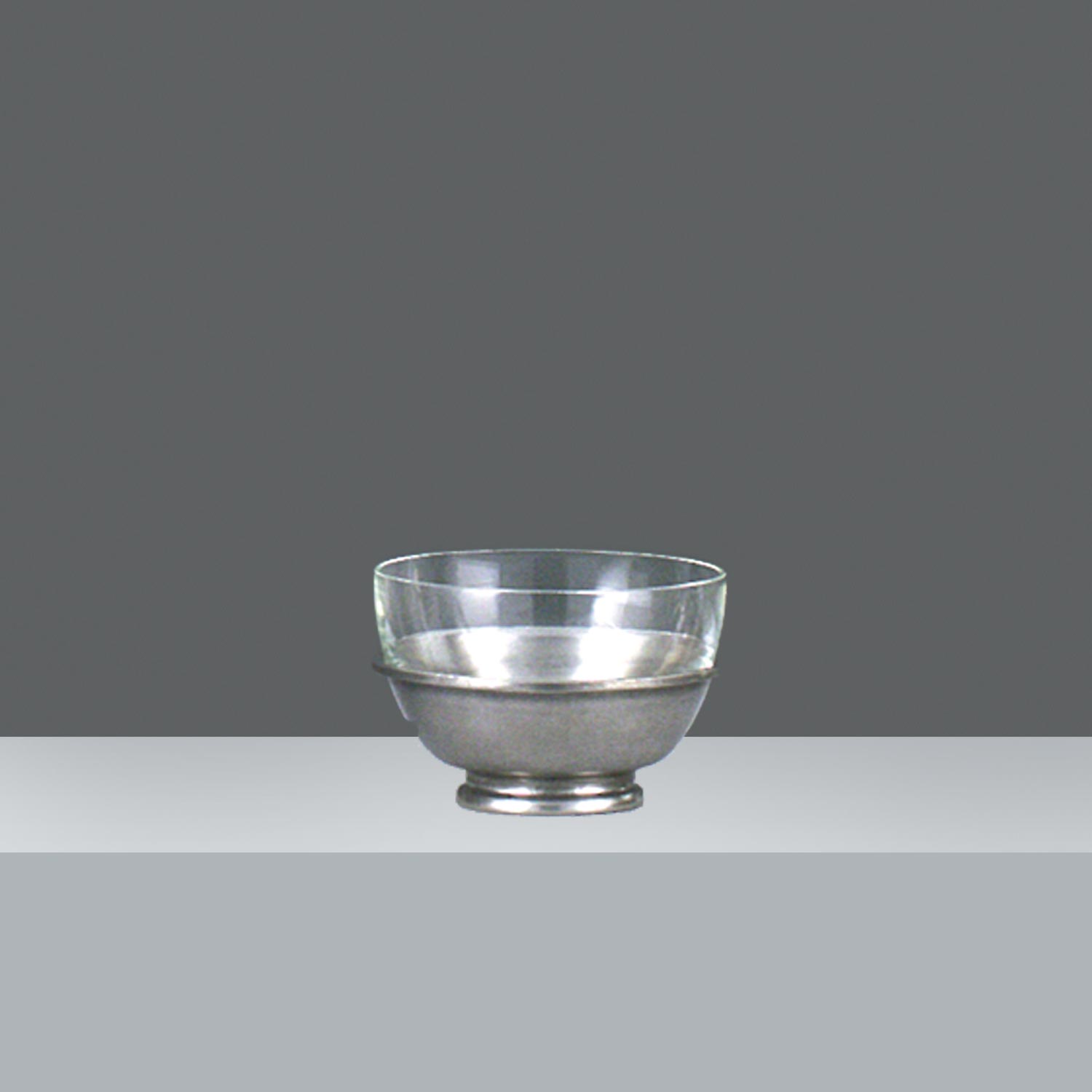 CENTRO C/PIE METALICO  h.8 ø 12cm - OLD SILVER